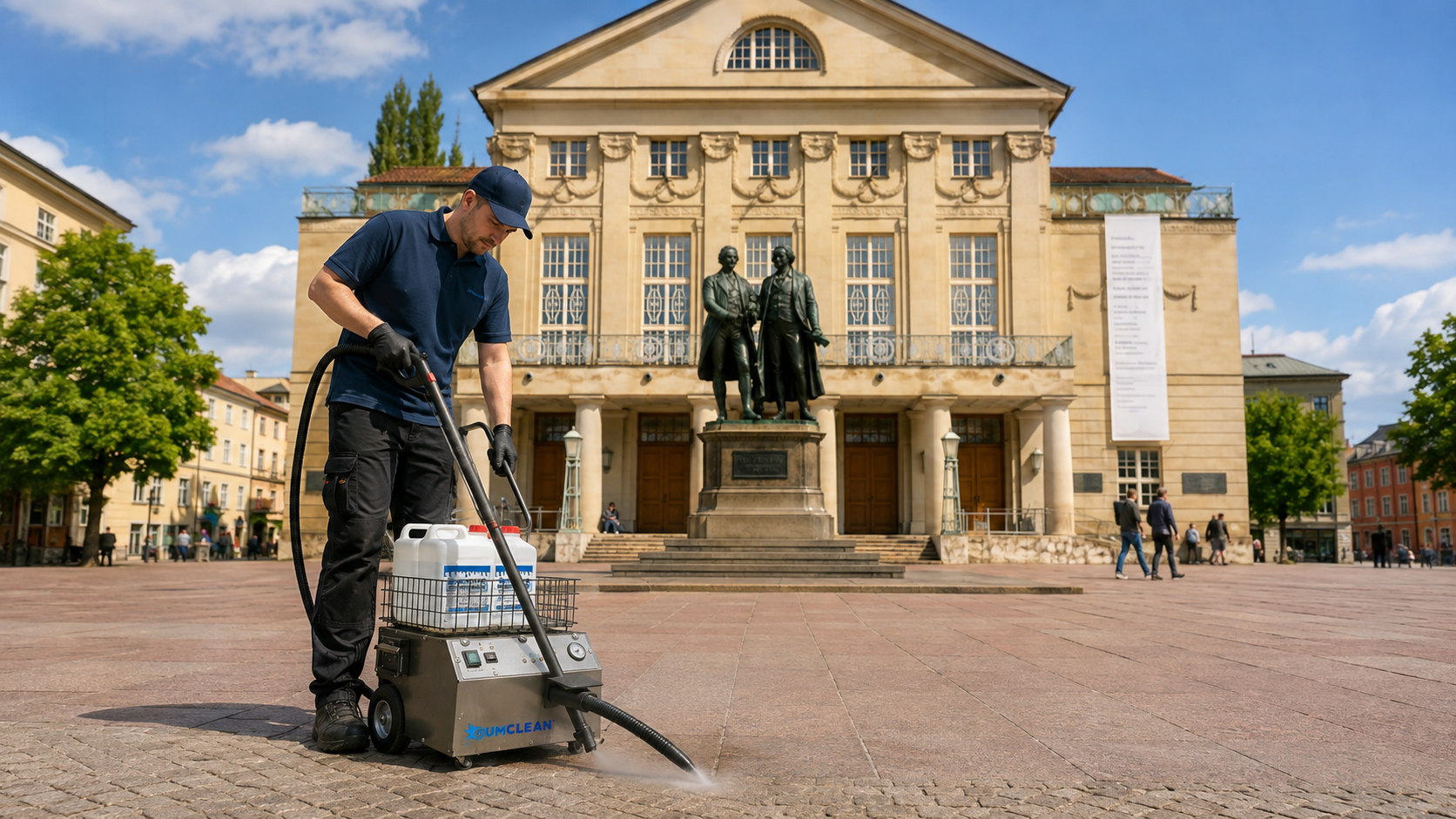 Professionelle Kaugummientfernung mit Heißwasserdampf in Weimar