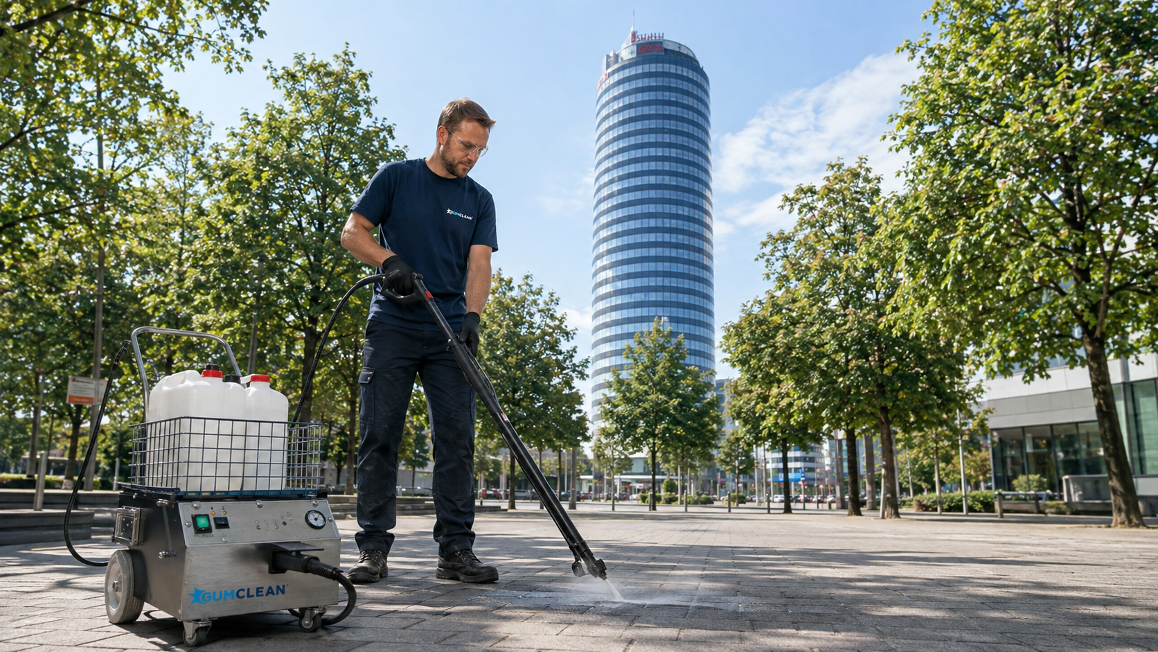 Professionelle Kaugummientfernung mit Heißwasserdampf in Jena